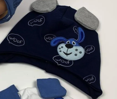 Шапочка із зав'язками "Woof", бавовна ТМ "Ala Baby" (р. 40-42)