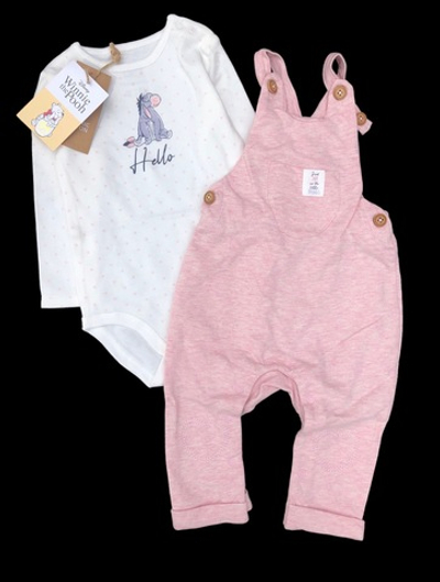 Напівкомбінезон з боді "Іа-Іа", двунитка, бавовна ТМ "Cool Club" (74 см)