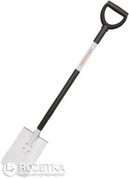Лопата із закругленим лезом полегшена Fiskars White (1019601/131503)