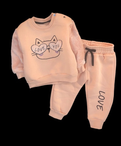 Костюм 2в1: світшот, штани "Love" трьохнитка з начосом TM "Deco"