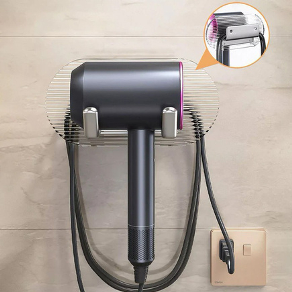 Держатель для фена Joybos Hair Dryer Wall настенный, (совместим с Laifen) прозрачный