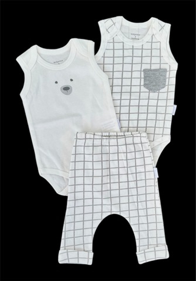 Набір одягу для хлопчика: боді-майки, штани "Bear", бавовна ТМ "Andy Wawa" (62 см)