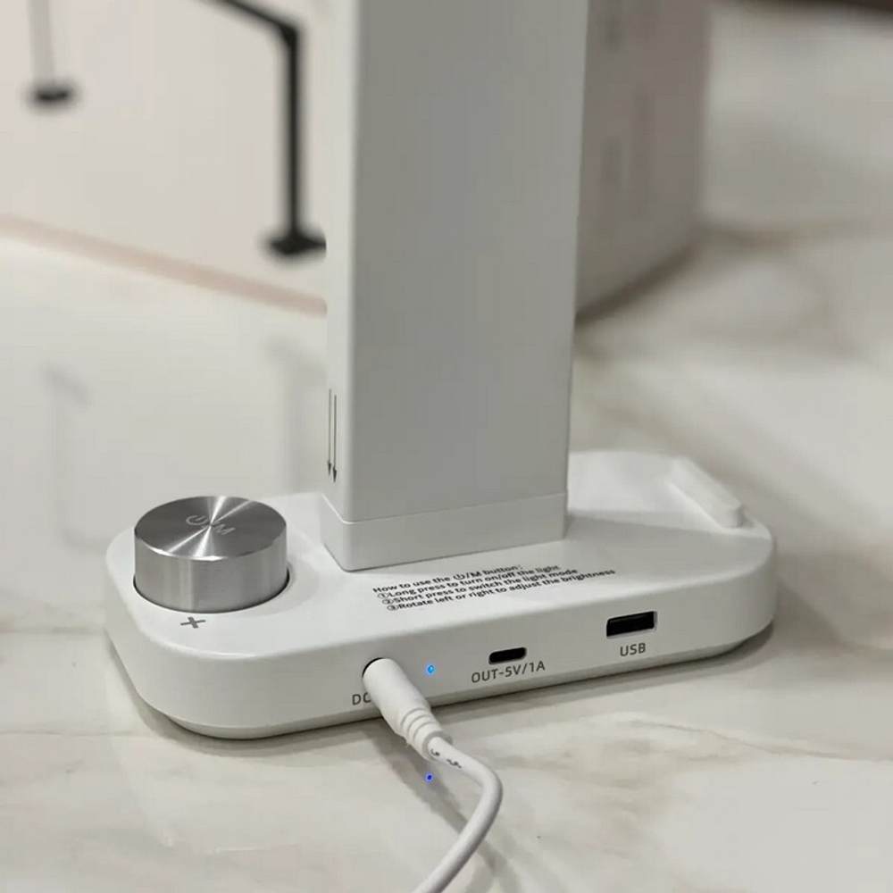 Бестеневая настольная лампа трансформер F-800E, белая