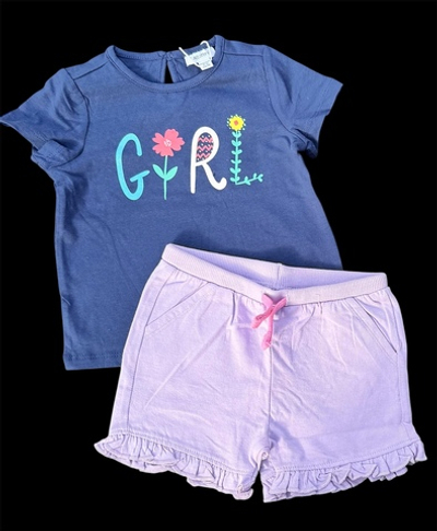 Костюм 2в1: футболка, шорти "Girl", бавовна ТМ "OVS, "ТМ "Cool club" (74 см)
