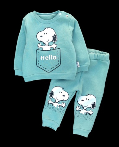 Костюм 2в1: світшот, штани "Hello", трьохнитка з начосом TM "Ecrix"