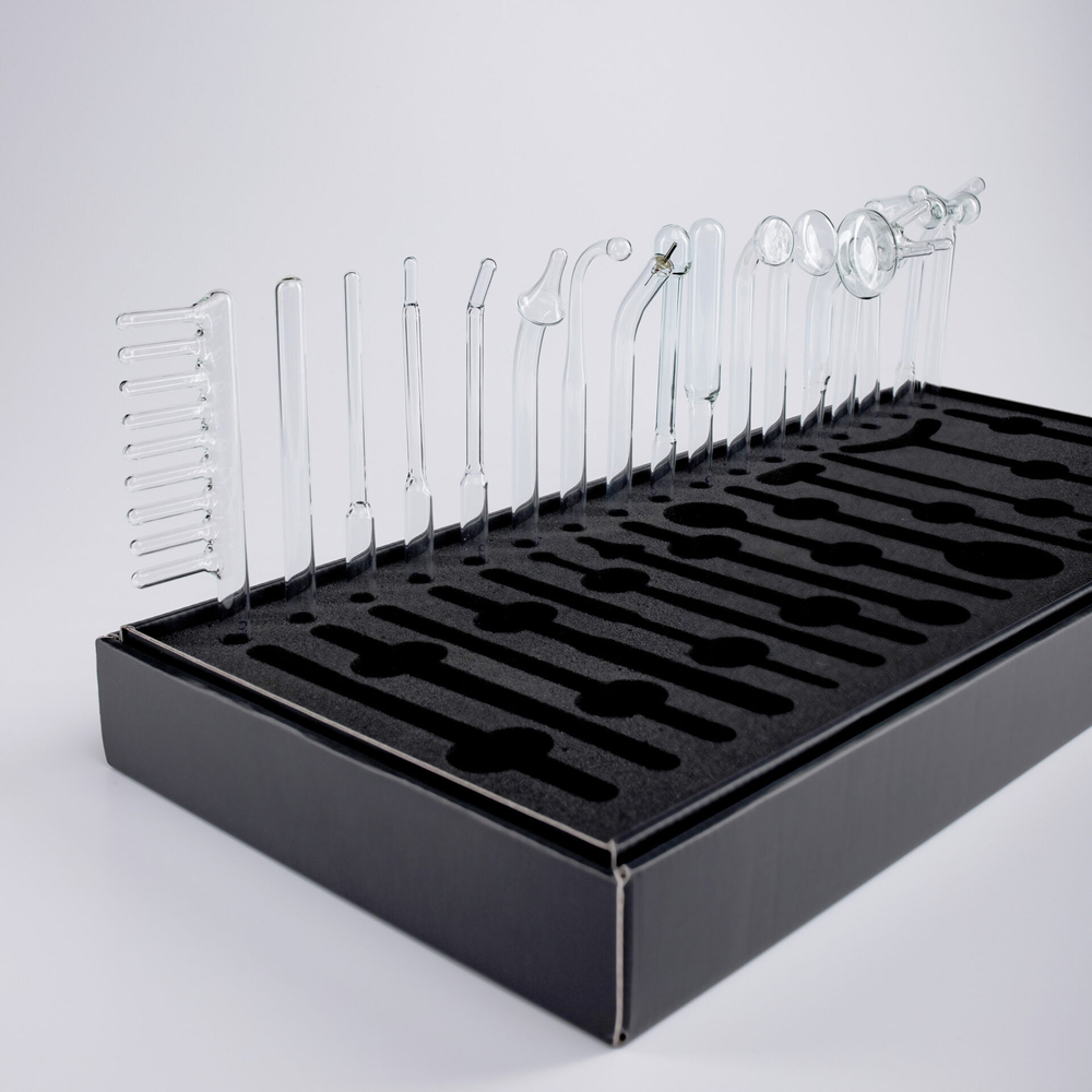 Набор электродов для дарсонвалей Darsonval (17 шт) с коробкой-пьедесталом