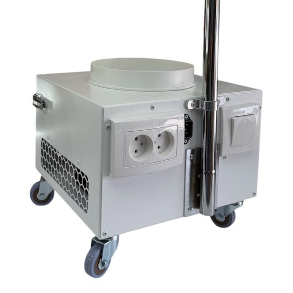 Профессиональная мобильная вытяжка для маникюра и педикюра Fusion Plus Premium, крашенная нержавеющая сталь