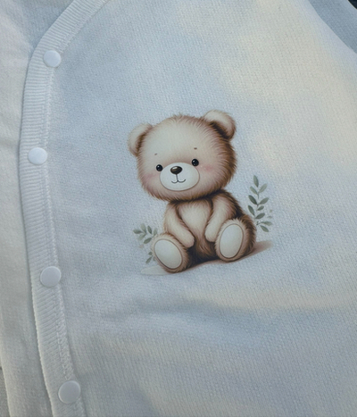 Комплект 3в1: боді з довгим рукавом, повзунки, шапочка "Принт", футер, ТМ “Happy ToT”