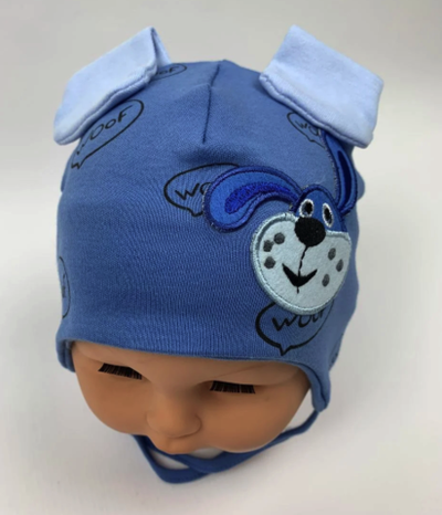 Шапочка із зав'язками "Woof", бавовна ТМ "Ala Baby" (р. 40-42)