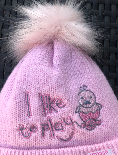Шапочка "I like to play", акрил ТМ "Grans" (р. 38-40)