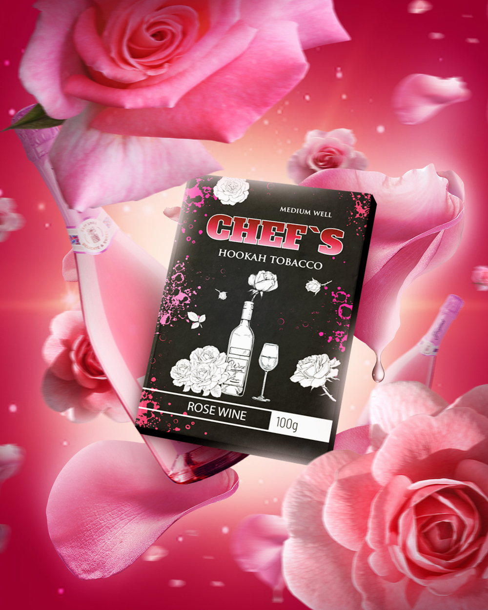 Табак для кальяна Chef’s Rose Wine (Розовое Вино) купить выгодно