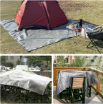 Тент 6х8 от дождя и снега 200г./м2 (серый) тарпаулиновый. Усиленные края.
