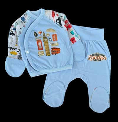 Комплект 2в1: сорочечка та повзунки, кулір ТМ "Happy ToT" (56 см)