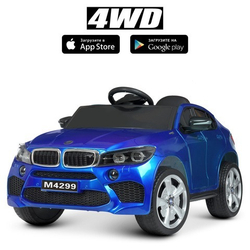 Дитячий електромобіль BMW X6 4WD 180W Bambi M 4299EBLRS