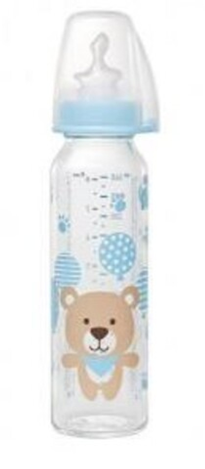 Пляшечка для годування антиколікова з силіконовою соскою 250 мл, Nip