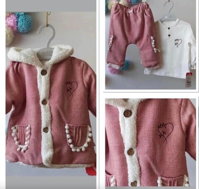 Костюм 3в1: куртка, штани, реглан “Леді”, трьохнитка на махрі ТМ "Bebetto"