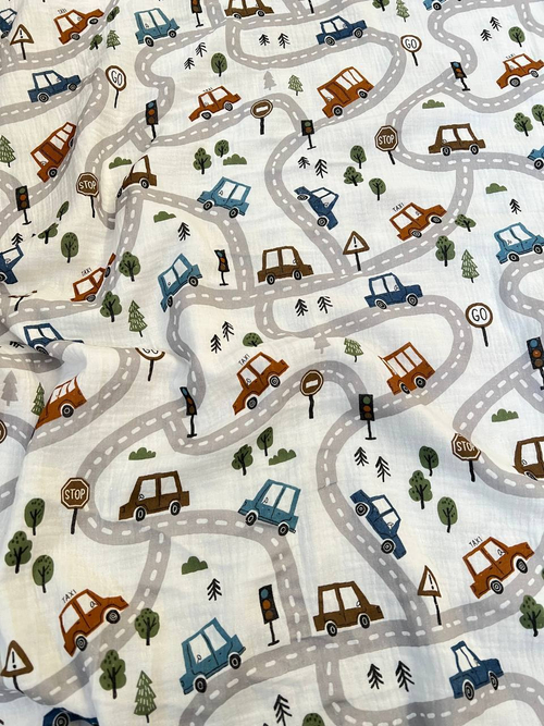 Муслин жатый принт