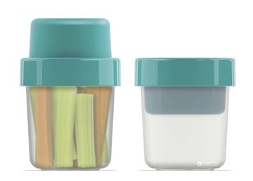 Харчовий контейнер для снеків круглий Joseph Joseph GoEat Compact 2 в 1340 мл (81068)