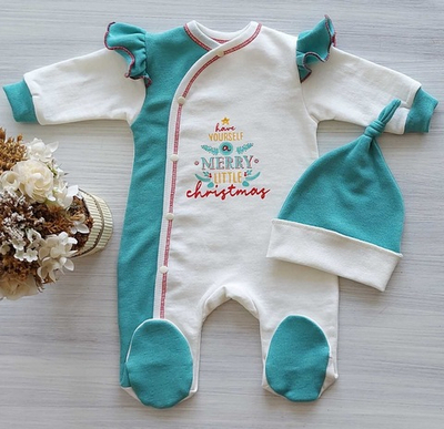 Чоловічок з шапочкою "Merry Christmas", футер ТМ "Happy TOT"