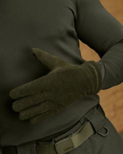 Рукавички тактичні флісові кольору хакі (арт. 9062300101)