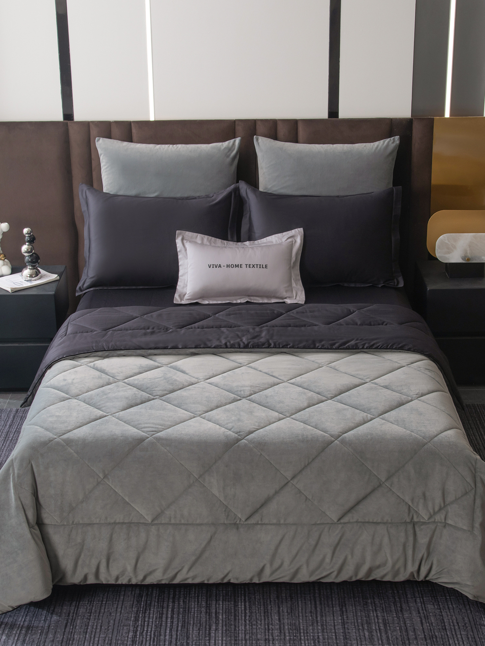 Комплект постельного белья Сатин Velvet Premium с Одеялом VP004