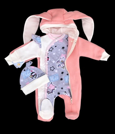 Гарний набір одягу для новонародженої дівчинки, якісний одяг для немовлят, весна, зріст 56 см, бавовна