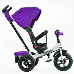 Дитячий триколісний велосипед Best Trike 6088 F надувні/фара, з USB, пультом, батьківською ручкою