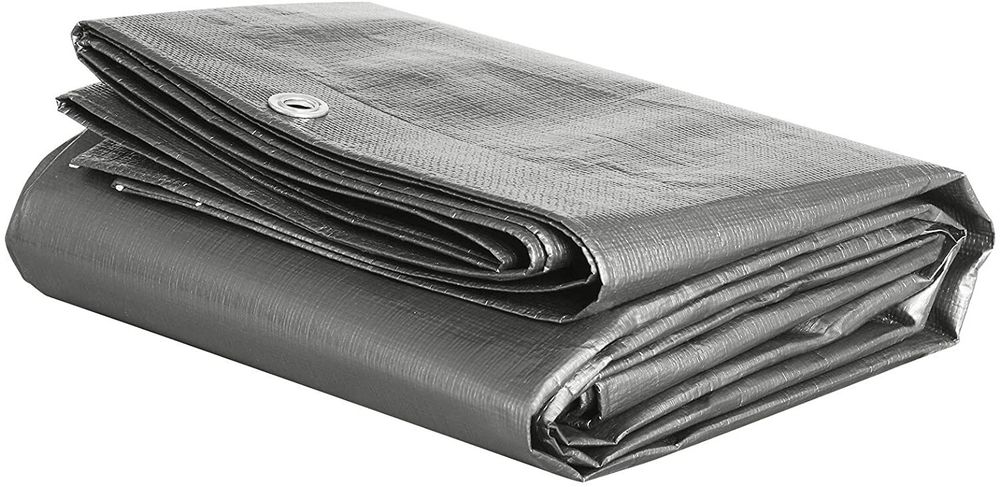 Тент полипропиленовый 6х8 от дождя и снега, затеняющий 100г./м2 (серый)