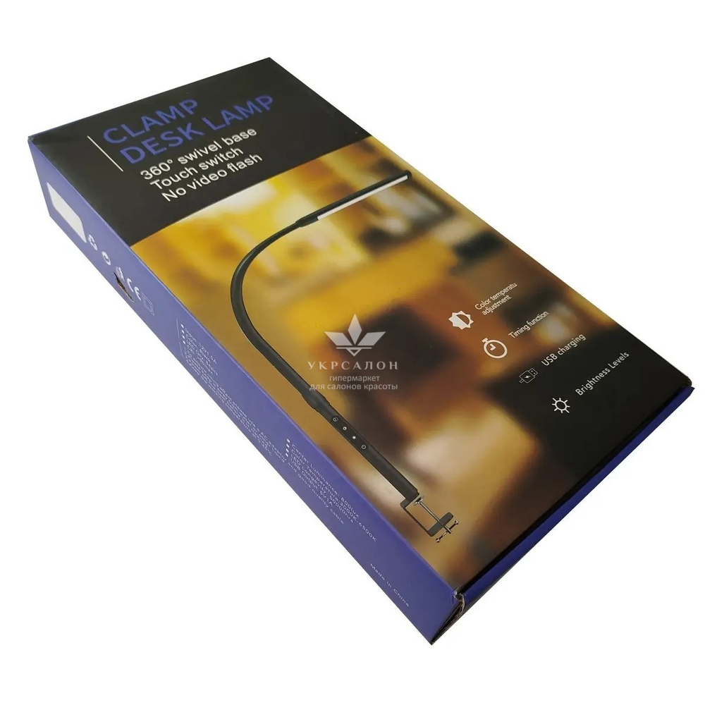 Настольная лампа Global Fashion SM-5511 на струбцине, 20 Вт, черная