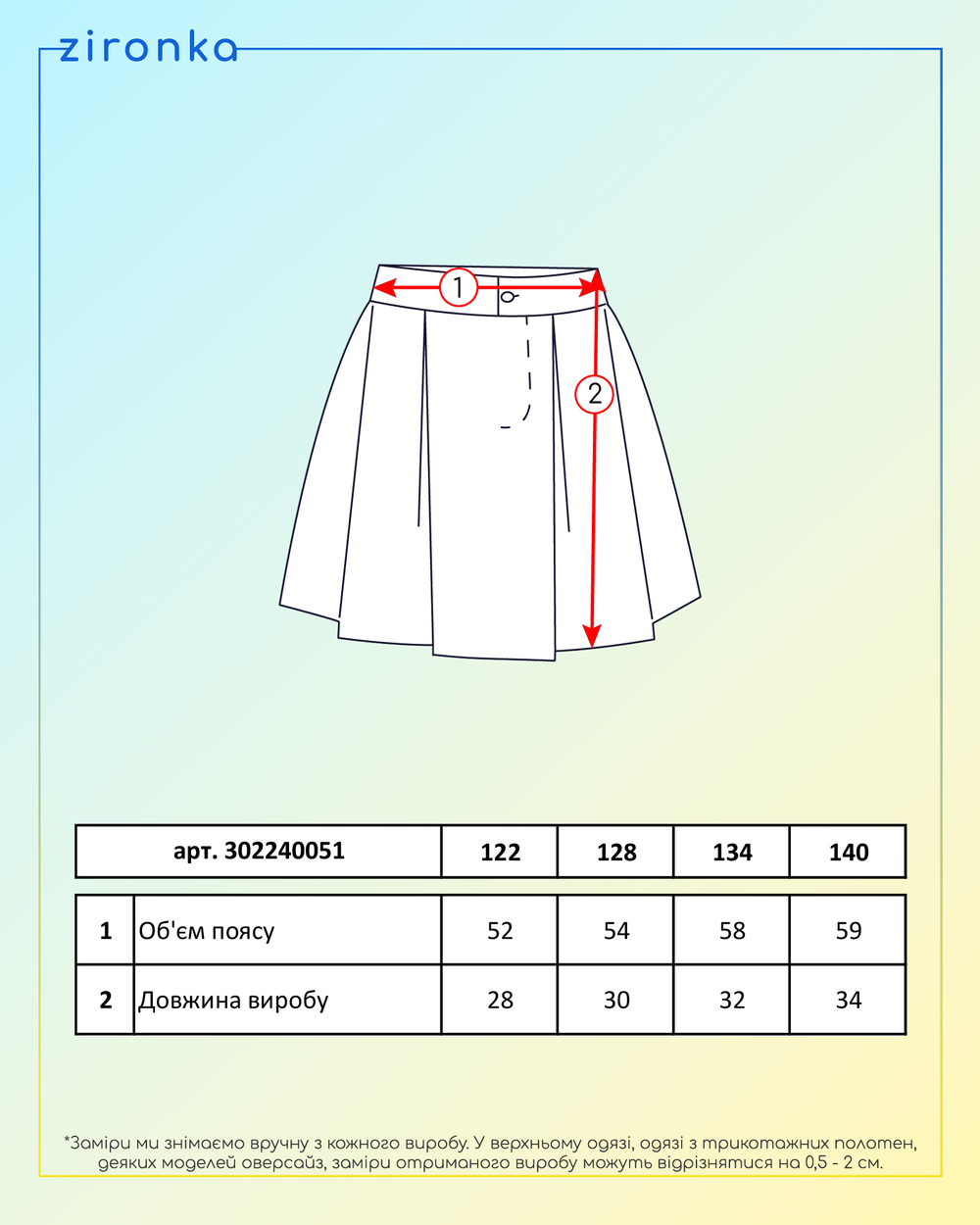 Спідниця для дівчинки синя (арт. 3022400512)