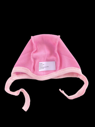 Шапочка із завязками, інтерлок ТМ "Happy ToT" (0-1 міс, 36 см)