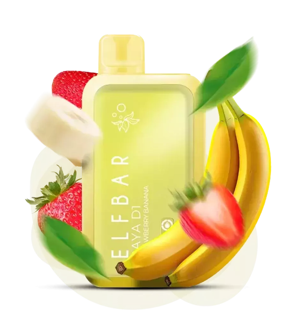 ELF BAR RAYA D1 - Strawberry Banana (5% nic)