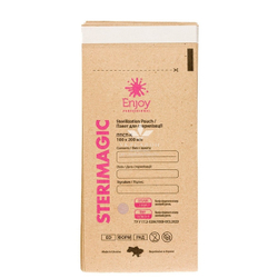 Пакети для стерилізації ППСП-К Sterimagic із бурого крафтового паперу з індикатором 4 класу 100×200 мм, 100 шт