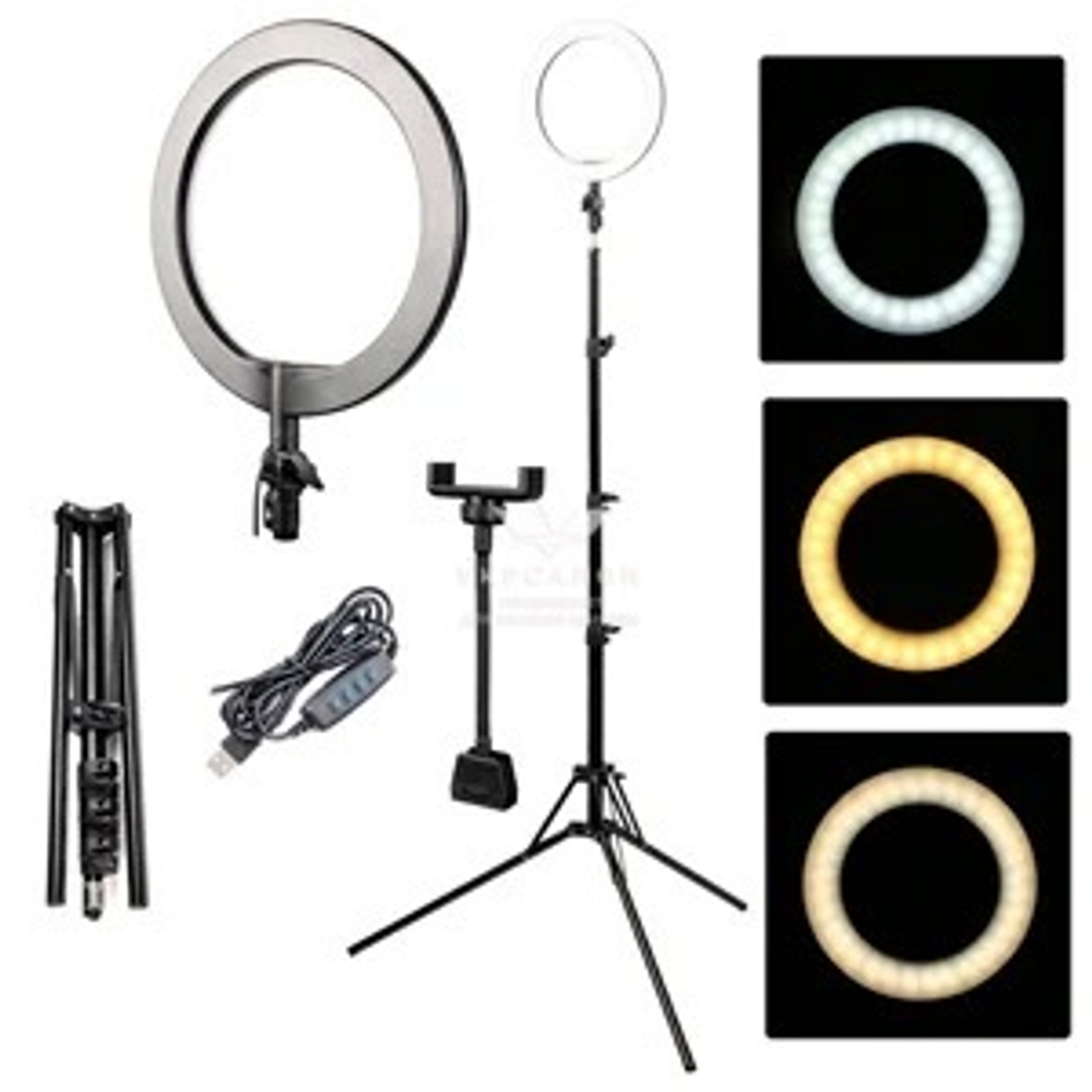 Кольцевая лампа Ring Light 26 см c функцией работы от повербанка