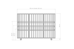 Детская кроватка-трансформер Ingvart Smart Bed 9 в 1 Round (72*72) со звездочками