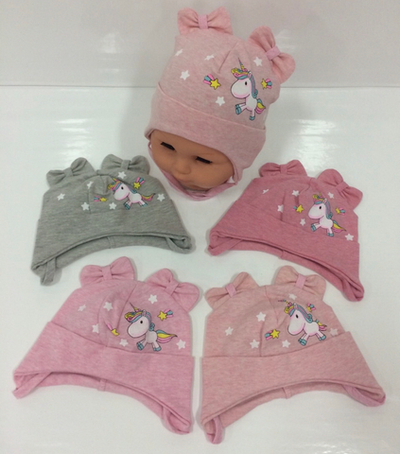 Шапочка "Єдиноріжка", бавовна ТМ "Fido"(р. 38-40)