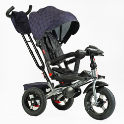 Дитячий триколісний велосипед Best Trike 6088 F надувні/фара, з USB, пультом, батьківською ручкою