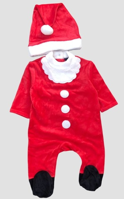 Чоловічок з шапочкою "Новорічний", велюр ТМ "Kiabi" (74 см)