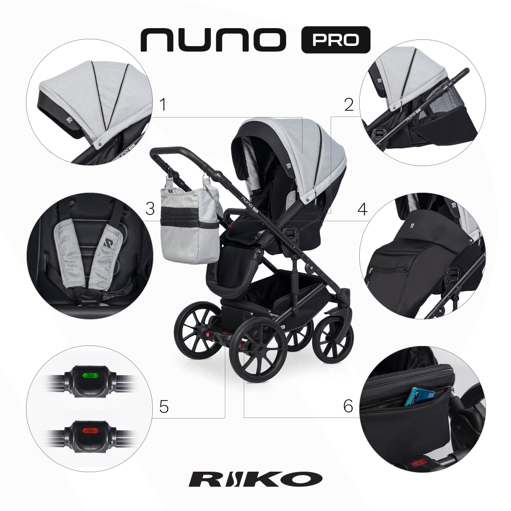 Прогулянкова коляска 2 в 1 Riko Nuno Pro