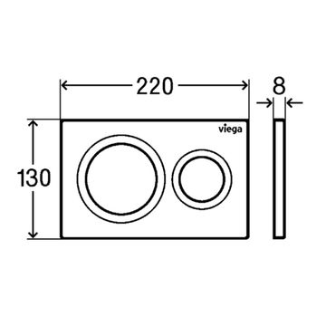 Панель змиву для унітазів Visign for Style 20 VIEGA PREVISTA 773779