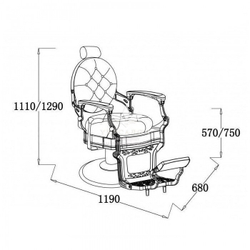 Перукарське крісло барбер Vintage Black