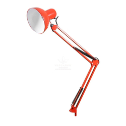 Настольная лампа на струбцине, красная
