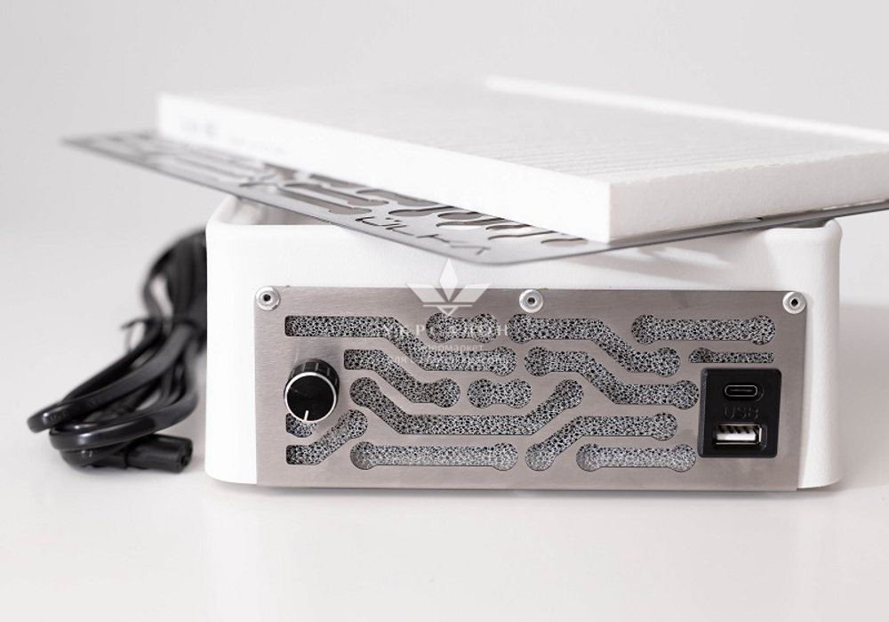 Вытяжка для маникюра настольная Ulka Nano, цвет белый (сетка металлик)