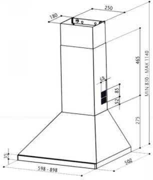 Витяжка FABER STRIP EG8 PB AV/BRA A90