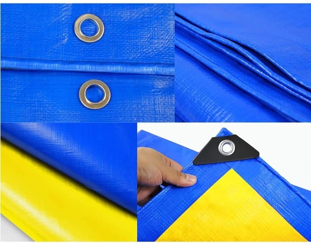 Тент 3х5м. Желто-синий. "Патриот". Плотность 90г\м2. От дождя, снега для тени. Усиленный край