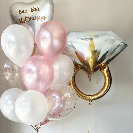 Шарики на девичник с фамилией Бриллиант