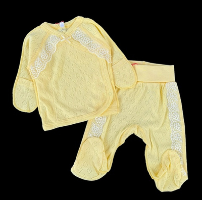 Комплект 2в1 льоля з повзунками "Сонечко", рібана ажур ТМ "Yeeha" (56 см)