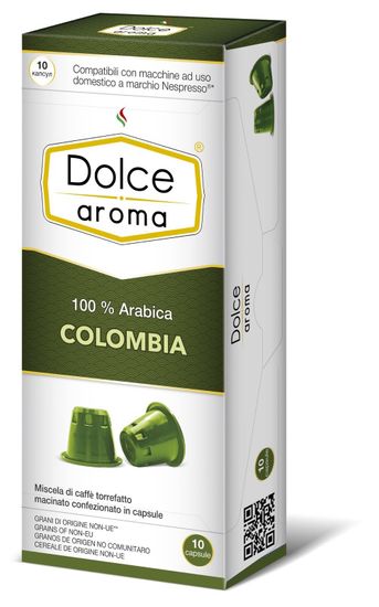 100 Капсул Nespresso Dolce Aroma Colombia 10x10шт