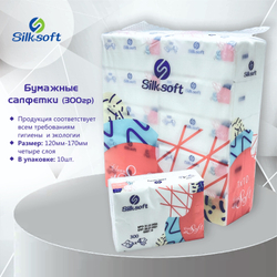 Сухие салфетки Silksoft, 10 шт