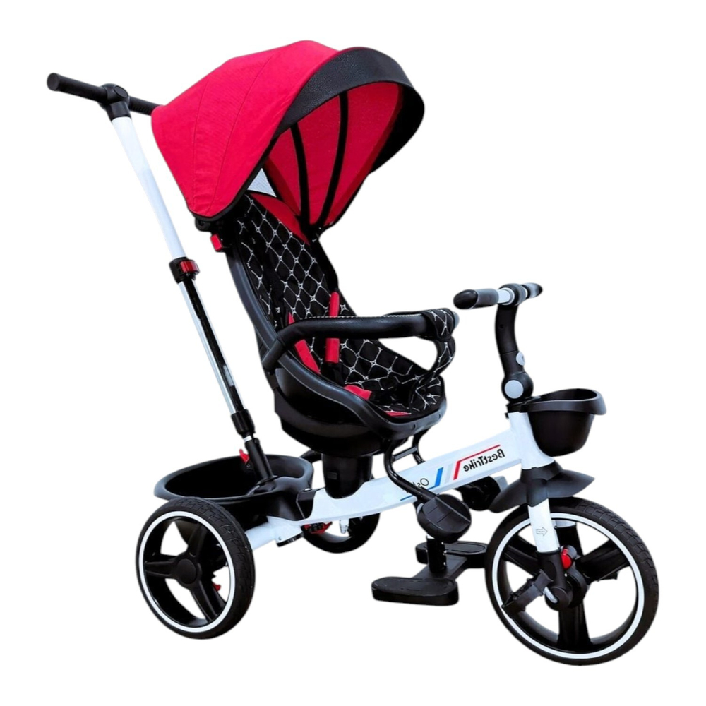 Дитячий триколісний велосипед Best Trike Oscar 6390 PU, складне кермо, з батьківською ручкою